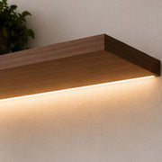 Mueble para TV 160 cm con Repisa LED y Estante Lateral | Oasis Nogal